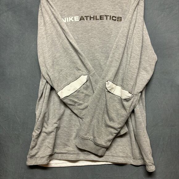 Nike Athletics Long Sleeve Shirt 3X Mesh Lined Double Layer Center Block Letters - Picture 7 of 10